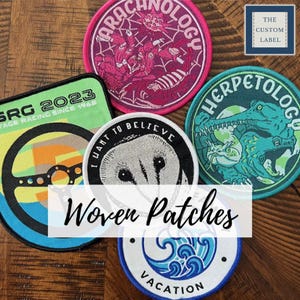 Custom Patches - Woven - Sew On, Iron On, Self Adhesive, Velcro© - Made in the USA Company
