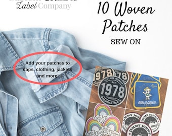 Custom Patches - 10 - SEW ON - Your own artwork - Up to 8 Colors - A USA Company