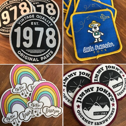 100 Custom SEW ON Patches - Your own artwork - Up to 10 Colors - shops A USA Company