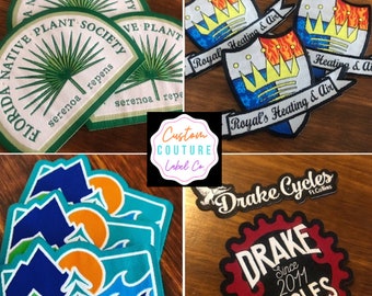 20 Custom Patches - IRON ON  - Your own artwork - Up to 8 Colors