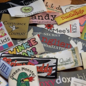 Custom Woven Labels Fashion Brand Labels Woven Clothing Labels Damask Labels USING YOUR ARTWORK Up to 8 Colors Made in the U S A image 4