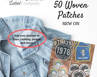 Custom Patches - 50 - SEW ON - Your own artwork - Up to 8 Colors - A USA Company