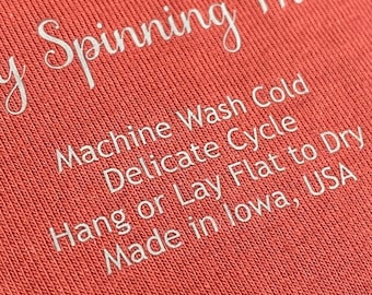 Made in USA 250 Iron On Clothing Labels -TAGLESS Iron On Heat Transfer Labels  - Use On Any Color Fabric - One Color Imprint