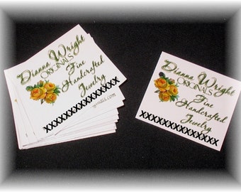 50 Custom Printed Small Hang Tags - 1.75 x 2 inch - Professionally offset printed - Super Thick 15pt Cardstock