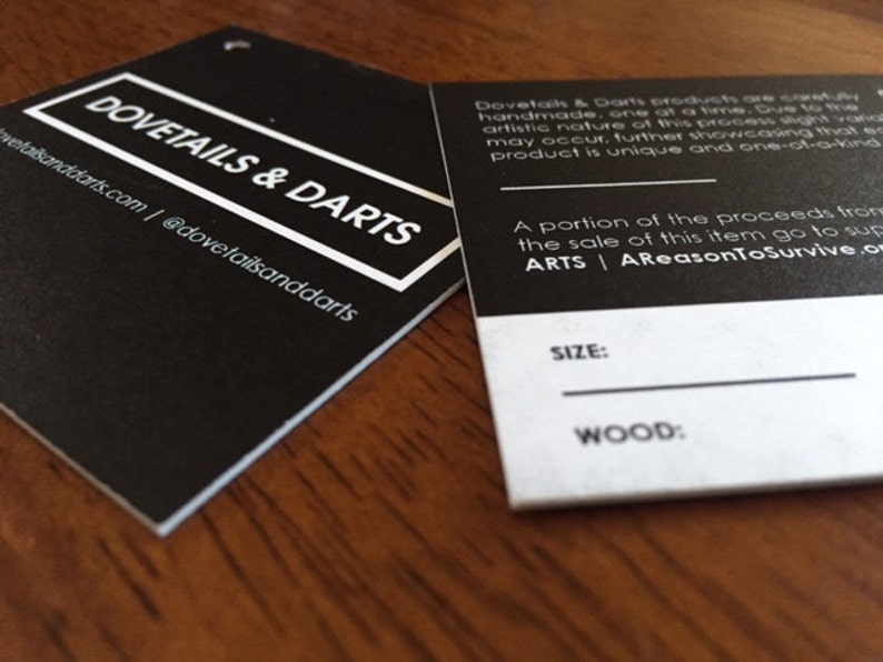 50 Custom Printed 2.5 Square Hang Tags Professionally Printed Great High End Quality SUPER THICK 34pt Cardstock