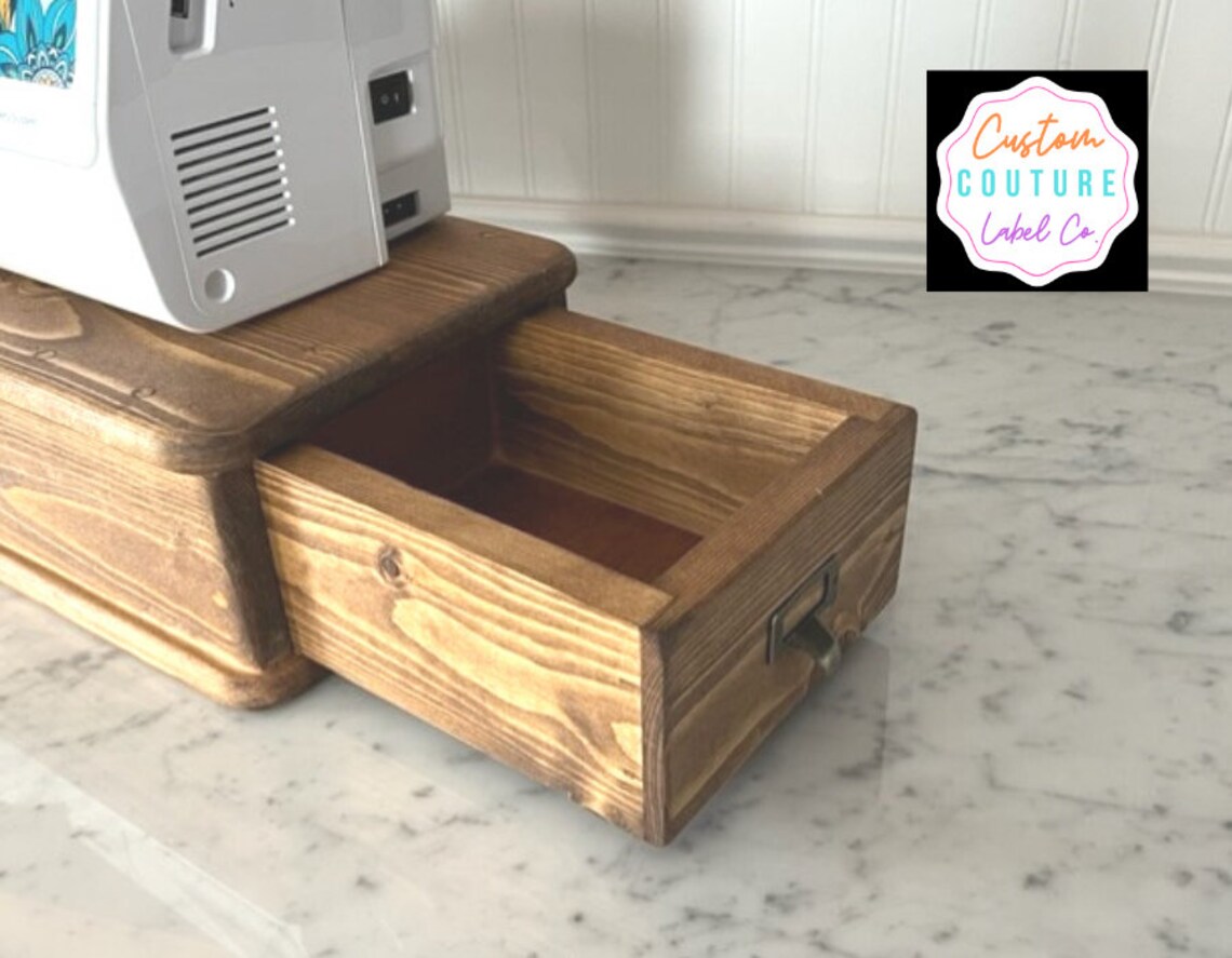 Embroidery or Sewing Machine Riser With Drawer Free Arm Etsy