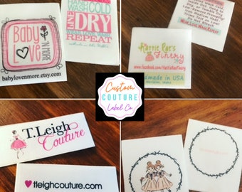 1200 Satin Ribbon Clothing Labels - Sewing Tags - Sublimated Labels - UNLIMITED COLORS - A USA Company