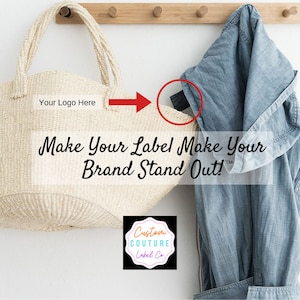 100 Custom Woven Labels - Fashion Brand Labels - Woven Clothing Labels - Your Own Artwork - Up to 8 Colors - Made in the Usa