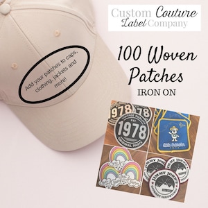100 Custom IRON ON Patches Your own artwork Up to 10 Colors A USA Company image 1