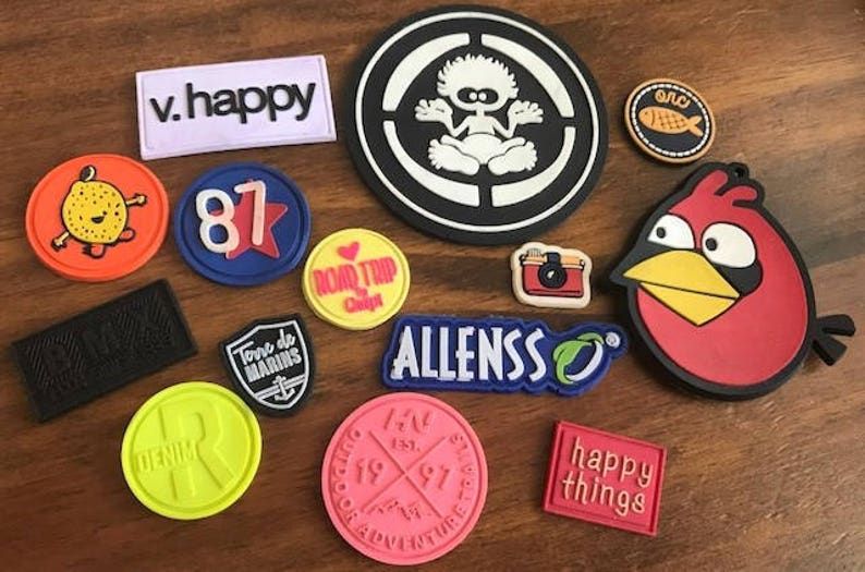 100 Customized PVC patches Rubber Patch up to 3 colors Etsy