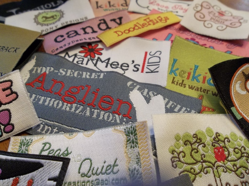 Custom Woven Labels 50 Woven Clothing Labels Your Own Artwork Up to 8 Colors Made in the Usa image 5