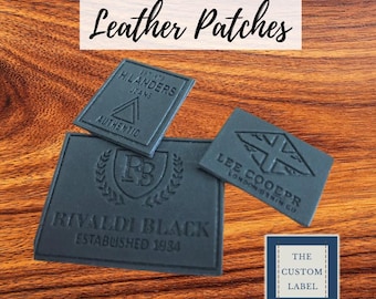 100 Leather Labels/Patches - Sew on - Iron On - Brown or Black - Made in USA