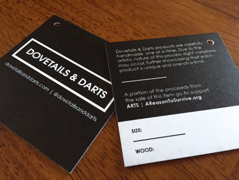 50 Custom Printed 2.5 Square Hang Tags Professionally Printed Great High End Quality SUPER THICK 34pt Cardstock