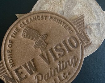 100 Leather Labels - Sew on or Iron On - Brown or Black Leather Patches - Made in USA Company