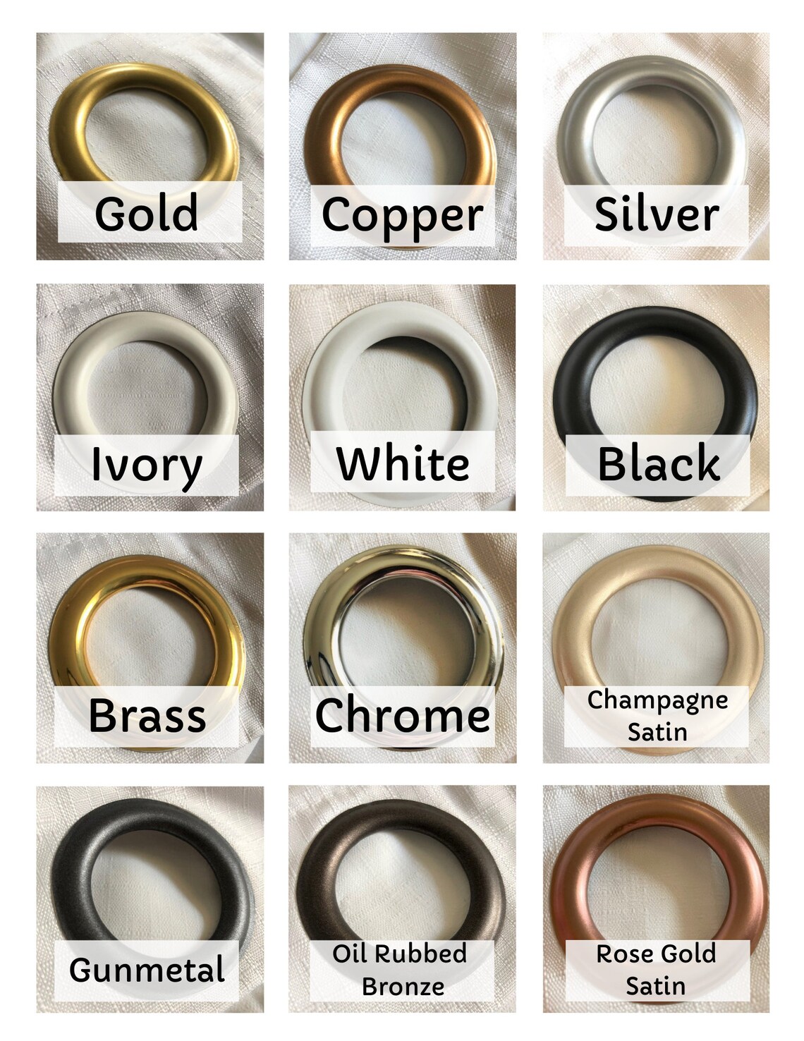 Peel & Stick Curtain/drapery Grommet Covers Easily Change Etsy