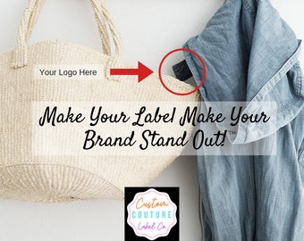 100   Custom Woven Labels - Fashion Brand Labels - Woven Clothing Labels - Your Own Artwork - Up to 8 Colors - Made in the Usa