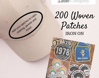 200 Custom IRON ON Patches - Your own artwork - Up to 8 Colors - A USA Company