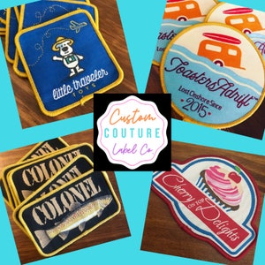 Custom Patches - Woven - Sew On - Iron On - Hook and Loop - Velcro Brand Backed - A USA Company