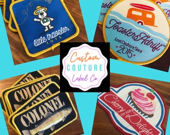 Custom Patches - Woven - Sew On - Iron On - Hook and Loop - Velcro Brand Backed - A USA Company