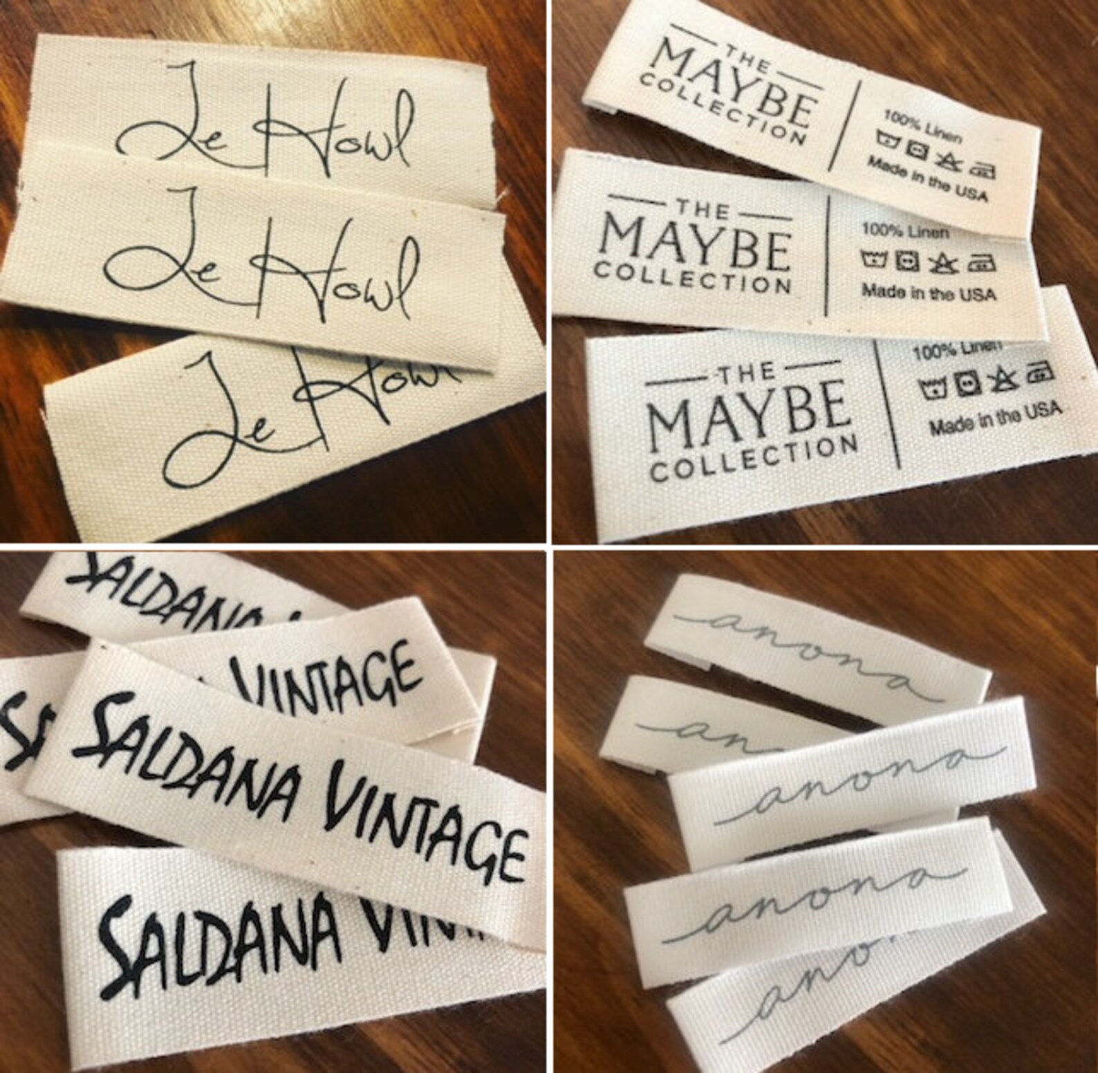 200 White or Natural Cotton Twill Printed Clothing Labels Etsy