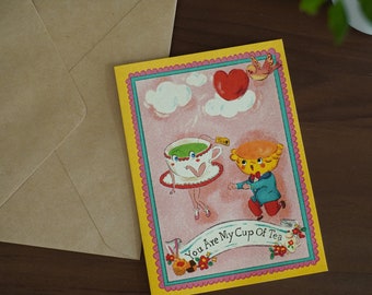 Valentines Day Card Little Egg Tart / You are my Cup Of Tea