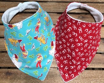 Baby Boy Cowboy Bandana Bib Set, Ride Em Cowboy Western Bib Set, Cowboy Baby Boy Gift