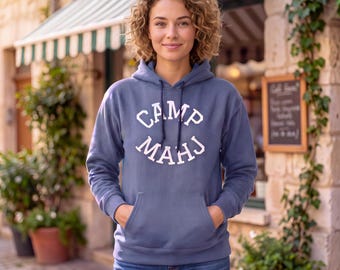 Mah Jongg Hoodie | Camp Mahj Fleece Sweatshirt | Mahjong Gift for Her | MahJongg Unisex Elevated Fleece