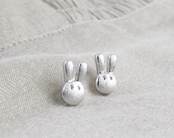 Sterling Silver Flopsy Bunny Ear Studs