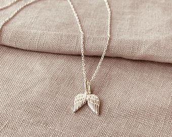 Angel Wing Necklace - Sterling Silver, Dainty Angel Wing Necklace, Gift for Her, Friendship Necklace, Memorial Necklace, Gift for Mum