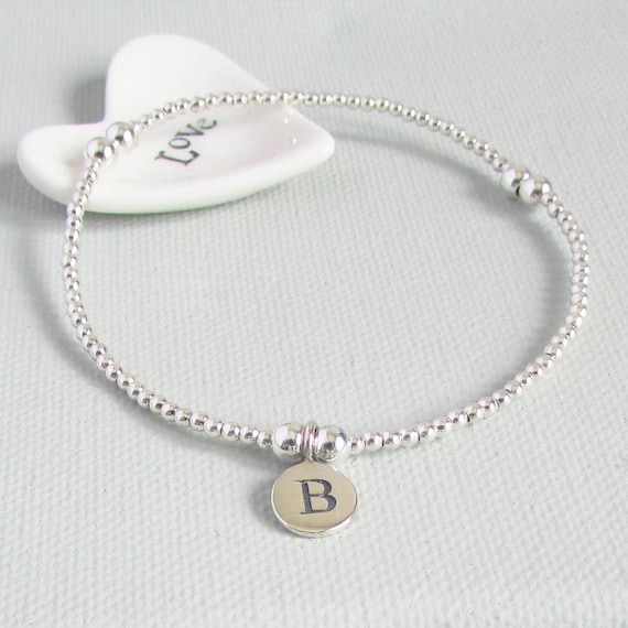 Personalised Silver Initial Bracelet