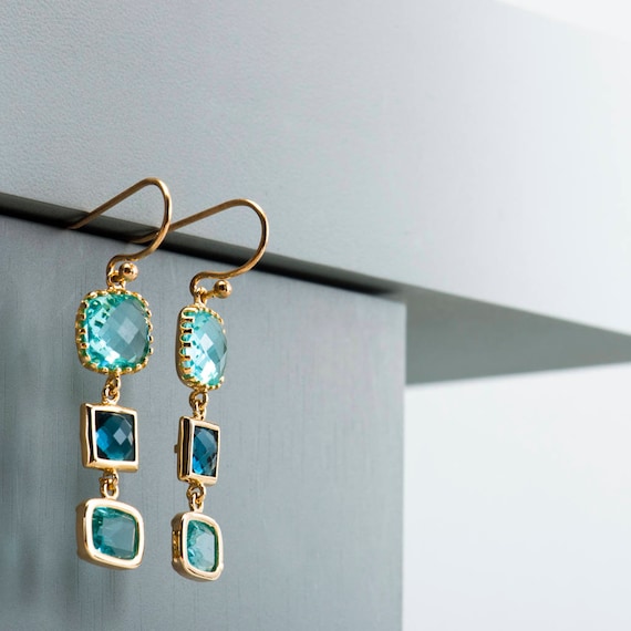 Aquamarine wedding deals earrings
