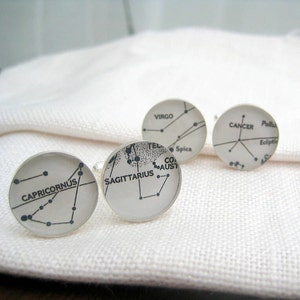 Personalisierte Silber Constellations Star Map Manschettenknöpfe - Geschenk für den Mann, Mann ist personalisiert, Vatertagsgeschenk, Hochzeit Manschettenknöpfe, Bräutigam Manschettenknöpfe