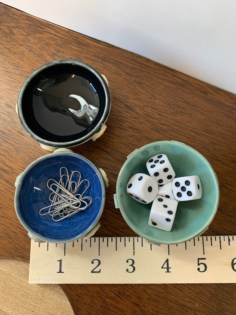 condiments jewelry Studded Stoneware Bowl for spices desk accessory