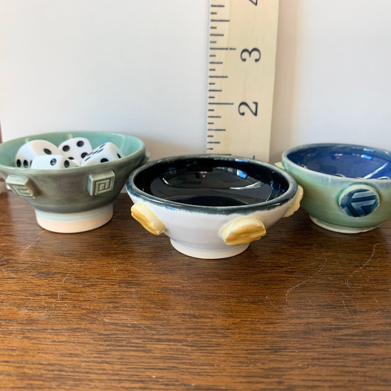 condiments jewelry Studded Stoneware Bowl for spices desk accessory