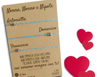 Bracciale Con Ciondolo A Cuore Per Nonna E Nipote - Regalo In Acciaio Inossidabile, Ipoallergenico, Con Sacchetto Di Velluto