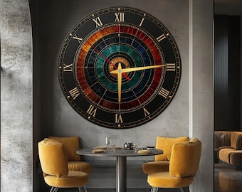 Wanduhr aus gehärtetem Glas, leiser Mechanismus, modernes minimalistisches Wohndekor, großes Kunststück