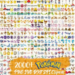 Poke Svg Bundle Layered Item, Png Eps Dxf Clipart, INSTANT DOWNLOAD 2000+ Designs Cricut Vector Cut File, Poke Font Files and More