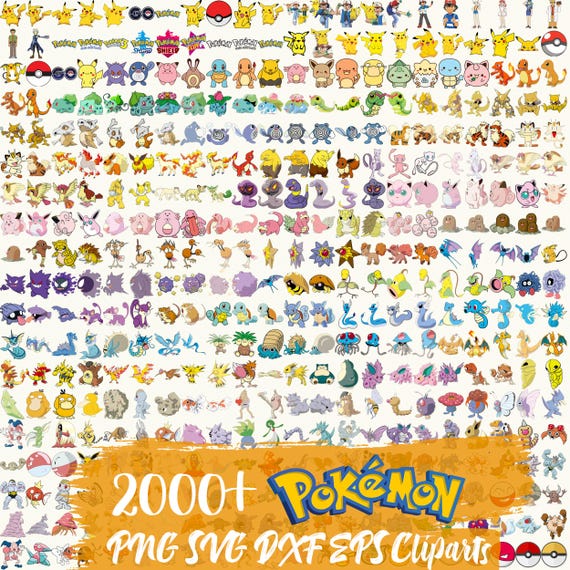 Poke Svg Bundle Layered Item, Png Eps Dxf Clipart, INSTANT DOWNLOAD 2000+ Designs Cricut Vector Cut File, Poke Font Files and More