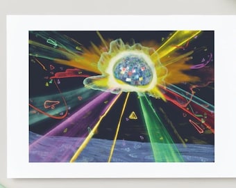 Disco Earthrise - A4 Print, 250g/m2