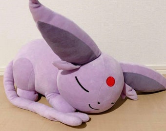 Pokemon Center Original Espeon Sleeping Suyasuya Big Plush Doll Toy Purple Japan