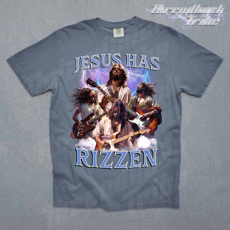 Jesus Has Rizzen Shirt Jesus Meme Tee He is Rizzen T-shirt Oversized T ...