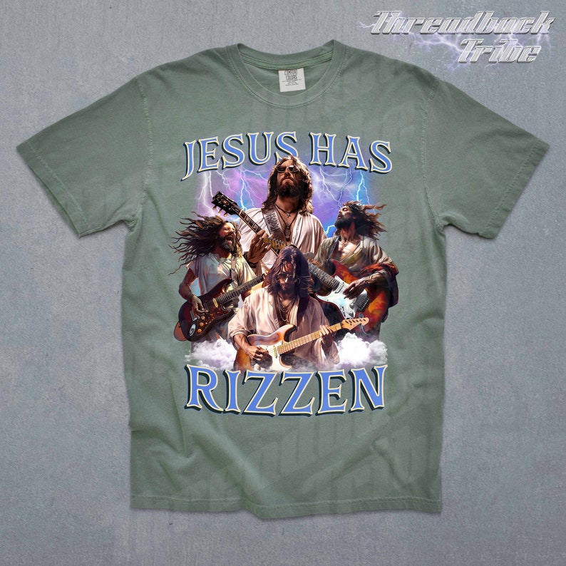 Jesus Has Rizzen Shirt Jesus Meme Tee He is Rizzen T-shirt Oversized T ...