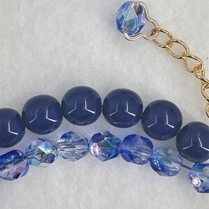 Bracelet boulier pour tricoter et compter les rangs Bleu cobalt cloisonné Article n 1365 image 3