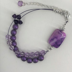 Positively Purple II Abacus Row Counter Bracelet With or Without Extender Item No. 1261 image 1