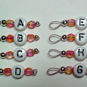 Sock Knitters Letter Stitch Markers A-H US 3 Item No. 428 image 1