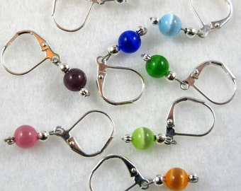 Multi-Colored Cats Eye Removable Stitch Markers - Item No. 807