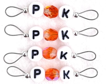 Stitch Markers for Knitting - Knit, and Purl Set of Four - US 5 - Item No. 1456