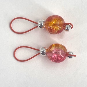 Fuchsia and Orange Crackle Stitch Markers Item No. 1367 image 2