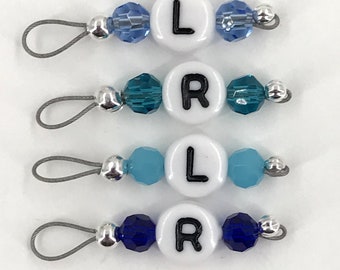 Crystal Sock Knitters Stitch Markers Left and Right - US 5 - Item No. 1168