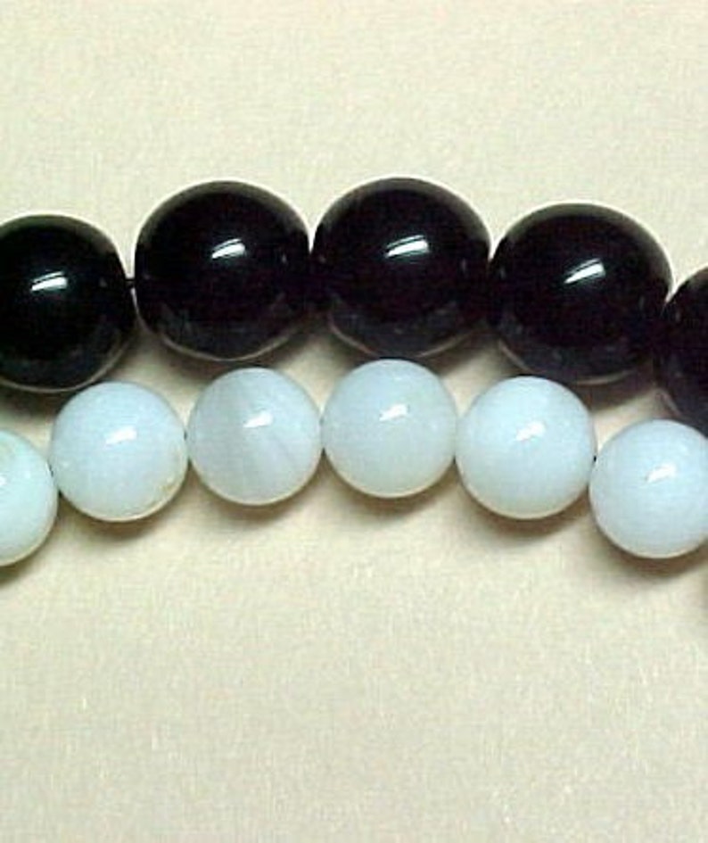 Abacus Row Counter Bracelet With or Without Extender Genuine Mother of Pearl and Black Onyx Item 493 Bild 3
